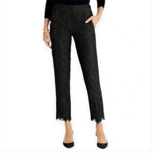 J. Crew Easy Pant in Black Lace